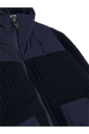 Navy blue feather-down zipped jacket MONCLER KIDS | 9B00004M1241750